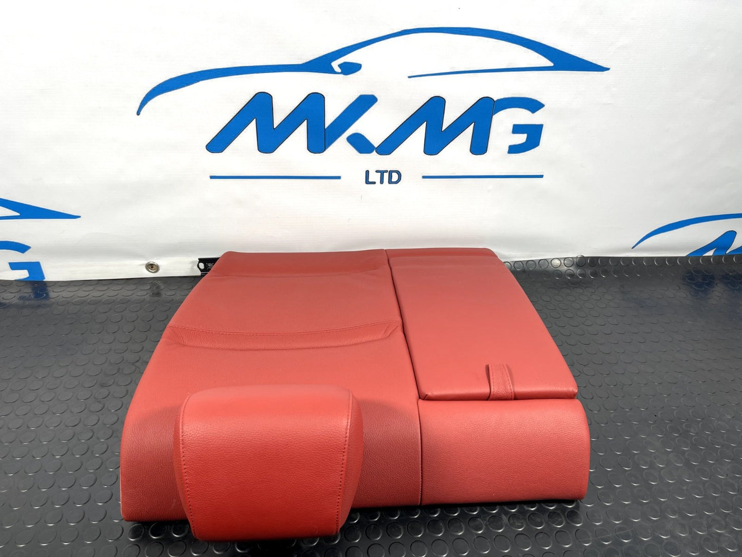 BMW 3-SERIES E92 LCI M-SPORT REAR LEFT LEATHER SEAT BACKREST IN RED & HEADREST